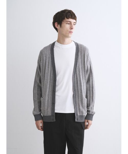 three dots / スリードッツ カーディガン・ボレロ | Men's wool cashmere v-neck cardigan | 詳細6