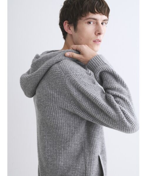 three dots / スリードッツ その他トップス | Men's cashmere zip up parka | 詳細7