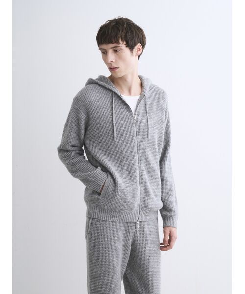 three dots / スリードッツ その他トップス | Men's cashmere zip up parka | 詳細8