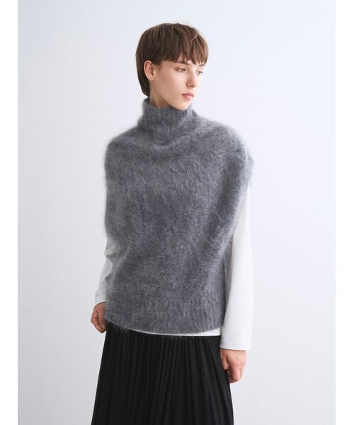 three dots / スリードッツ その他トップス | Fur cashmere vest | 詳細6