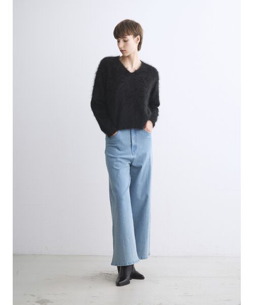 three dots / スリードッツ その他トップス | Fur cashmere pullover | 詳細10