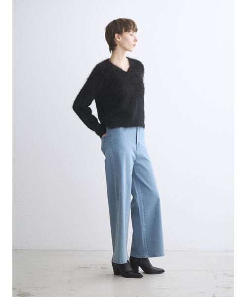 three dots / スリードッツ その他トップス | Fur cashmere pullover | 詳細11