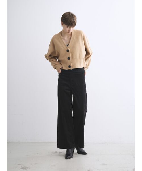 three dots / スリードッツ カーディガン・ボレロ | Felt sweater cardigan | 詳細10