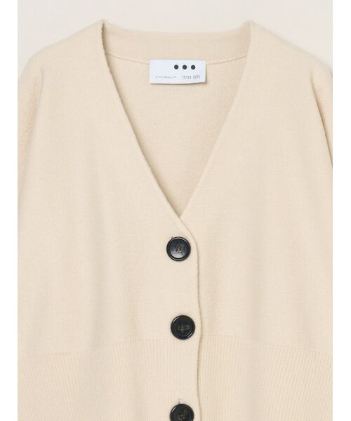 three dots / スリードッツ カーディガン・ボレロ | Felt sweater cardigan | 詳細2