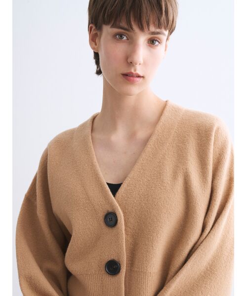 three dots / スリードッツ カーディガン・ボレロ | Felt sweater cardigan | 詳細7