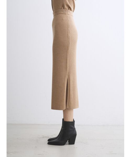 three dots / スリードッツ スカート | Wool outfit nallow skirt | 詳細10