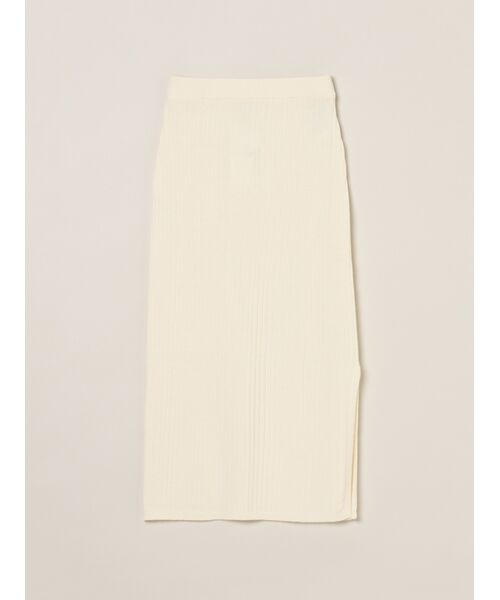 three dots / スリードッツ スカート | Wool outfit nallow skirt(off white)
