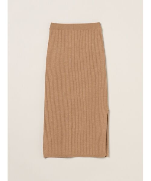 three dots / スリードッツ スカート | Wool outfit nallow skirt(beige)