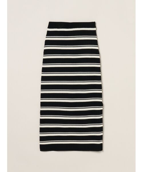 three dots / スリードッツ スカート | Wool outfit nallow skirt(off white/black)