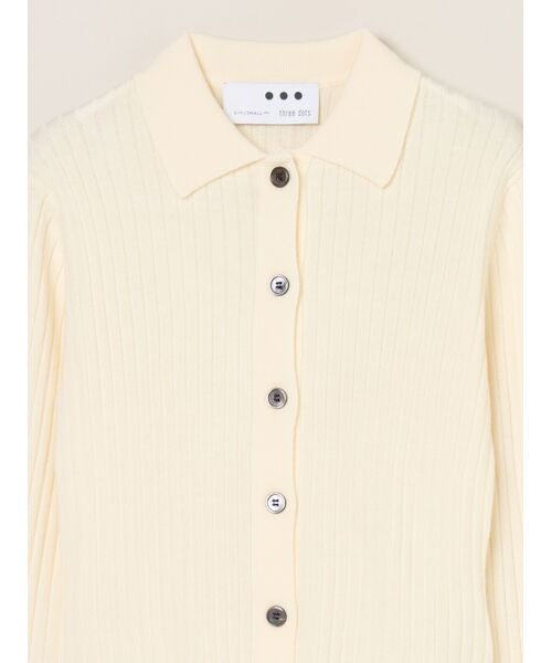 three dots / スリードッツ その他トップス | Wool outfit polo cardigan | 詳細2