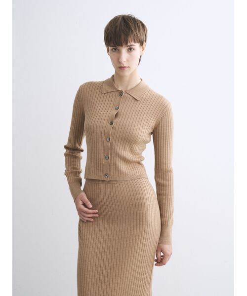 three dots / スリードッツ その他トップス | Wool outfit polo cardigan | 詳細6