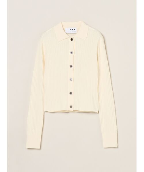three dots / スリードッツ その他トップス | Wool outfit polo cardigan(off white)