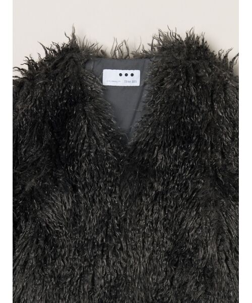 three dots / スリードッツ その他アウター | Wavy fur half sleeve jacket | 詳細2