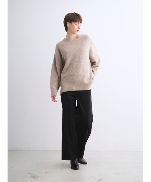 three dots / スリードッツ ニット・セーター | Mini boucle big top | 詳細9