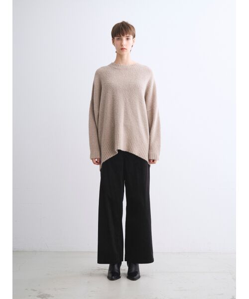 three dots / スリードッツ ニット・セーター | Mini boucle big top | 詳細10