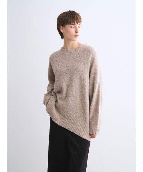 three dots / スリードッツ ニット・セーター | Mini boucle big top | 詳細6