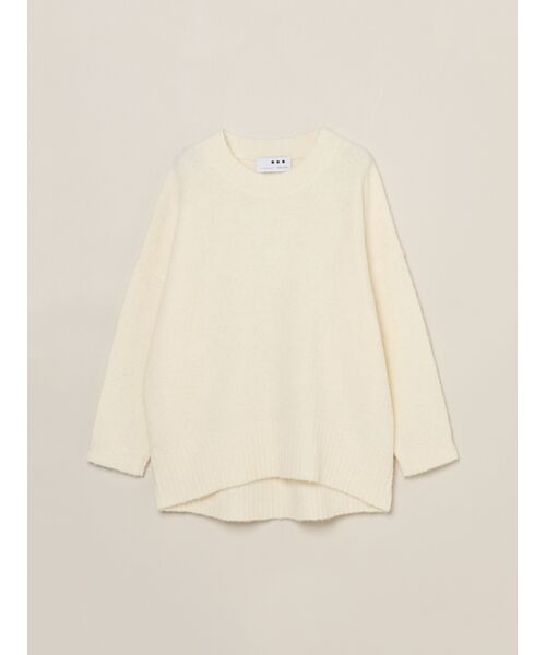 three dots/スリードッツ Mini boucle big top off white S