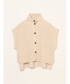 three dots / スリードッツ ニット・セーター | Wool cashmere button vest