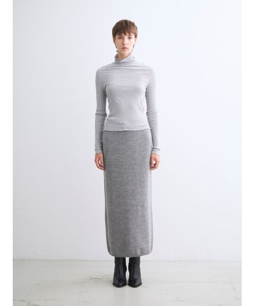 three dots / スリードッツ ニット・セーター | Wool cashmere skirt | 詳細10