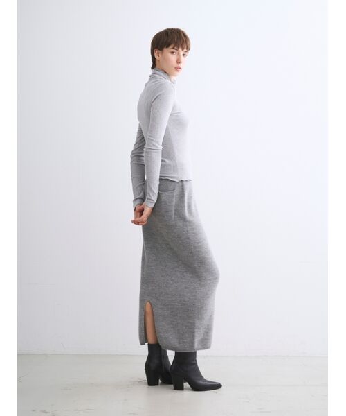 three dots / スリードッツ ニット・セーター | Wool cashmere skirt | 詳細7