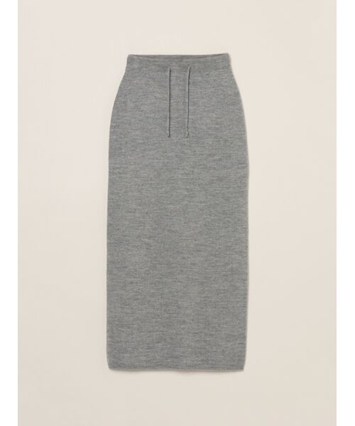 three dots / スリードッツ ニット・セーター | Wool cashmere skirt(melange grey)