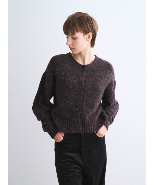 three dots / スリードッツ ニット・セーター | Vintage melange cardigan | 詳細6