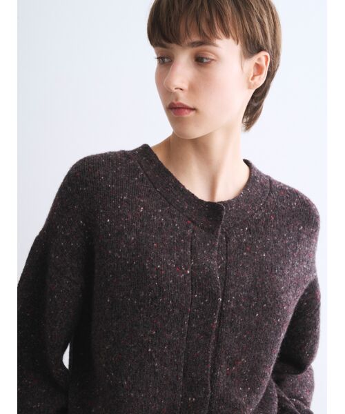 three dots / スリードッツ ニット・セーター | Vintage melange cardigan | 詳細7