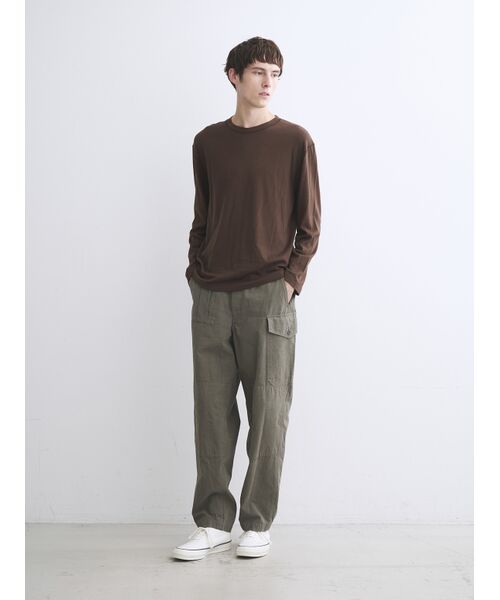 three dots / スリードッツ その他パンツ | Men's cotton silk trousers | 詳細6