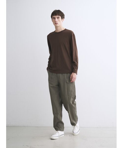 three dots / スリードッツ その他パンツ | Men's cotton silk trousers | 詳細7