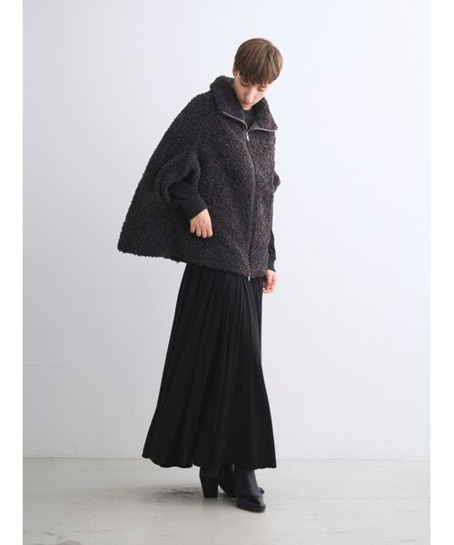 three dots / スリードッツ その他アウター | 【Everly】Poodle boa cape | 詳細10