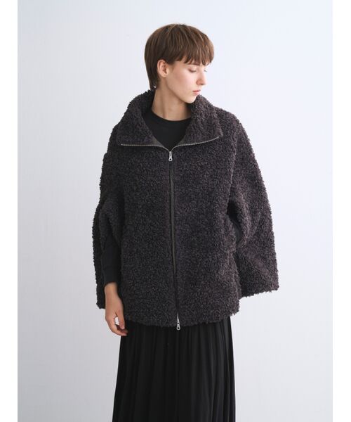 three dots / スリードッツ その他アウター | 【Everly】Poodle boa cape | 詳細6