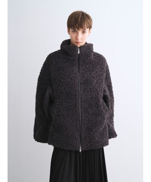 three dots / スリードッツ その他アウター | 【Everly】Poodle boa cape | 詳細7