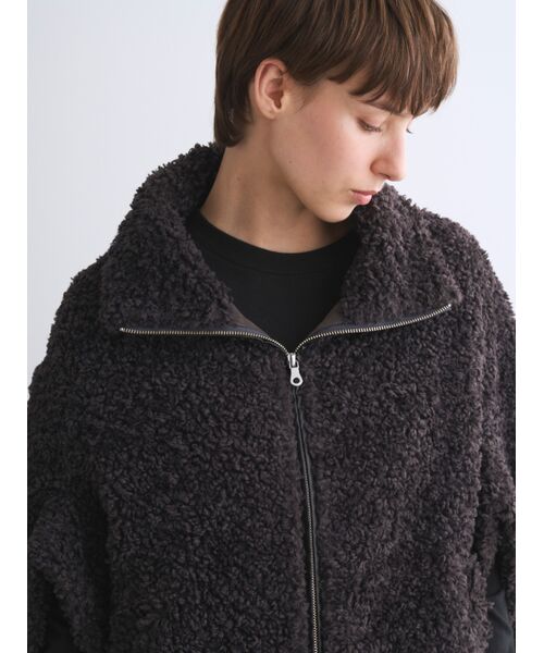 three dots / スリードッツ その他アウター | 【Everly】Poodle boa cape | 詳細8