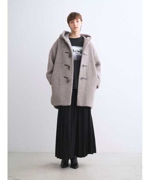 three dots / スリードッツ その他アウター | 【Aubrey】Poodle boa duffle coat | 詳細10