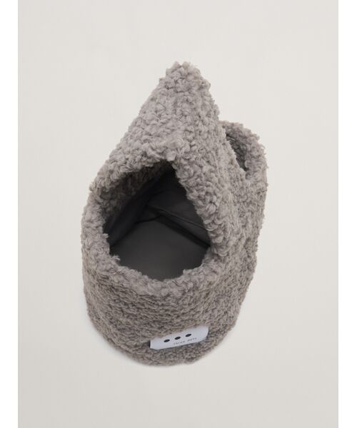 three dots / スリードッツ ショルダーバッグ | 【Fifi mini】Poodle boa bucket bag mini | 詳細5