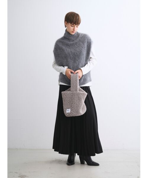 three dots / スリードッツ ショルダーバッグ | 【Fifi】Poodle boa bucket bag | 詳細8