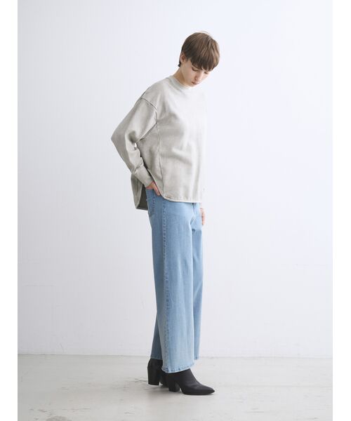 three dots / スリードッツ その他トップス | Ppigment dyed sweat top | 詳細10