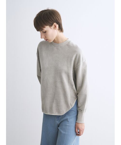 three dots / スリードッツ その他トップス | Ppigment dyed sweat top | 詳細8