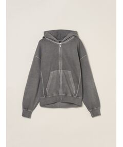 three dots / スリードッツ その他トップス | Pigment dyed sweat zip up hoody
