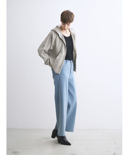 three dots / スリードッツ その他トップス | Pigment dyed sweat zip up hoody | 詳細10