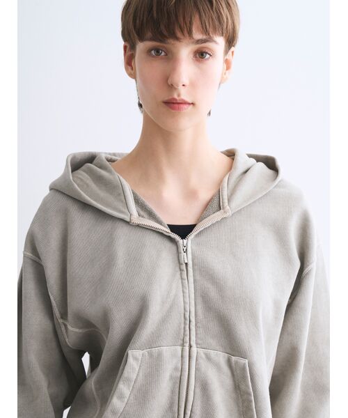 three dots / スリードッツ その他トップス | Pigment dyed sweat zip up hoody | 詳細7