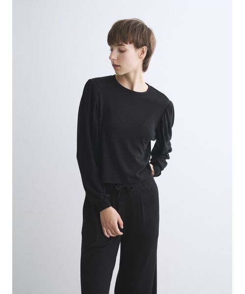 three dots / スリードッツ その他トップス | Blushed sweater bolume sleeve top | 詳細8