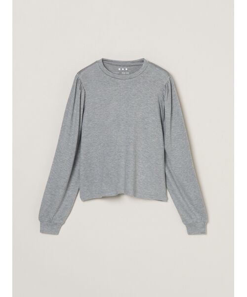 three dots / スリードッツ その他トップス | Blushed sweater bolume sleeve top(grey melange)