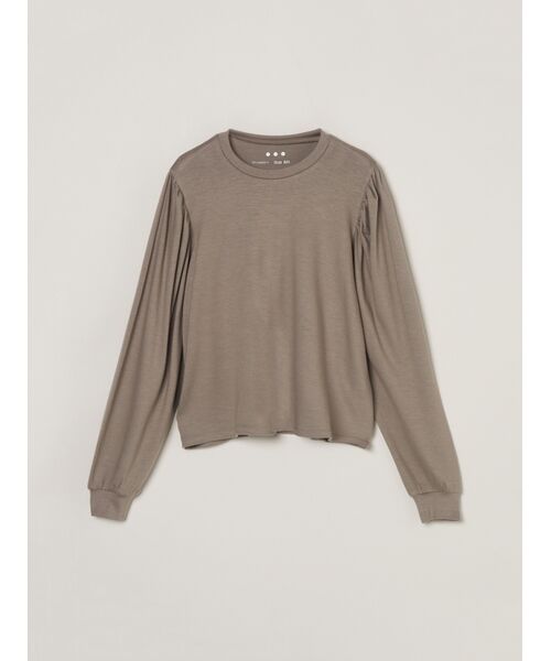 three dots / スリードッツ その他トップス | Blushed sweater bolume sleeve top(fade grey)