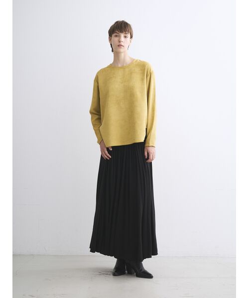three dots / スリードッツ Tシャツ | Suede jersey long tee | 詳細9