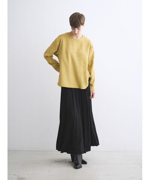 three dots / スリードッツ Tシャツ | Suede jersey long tee | 詳細10
