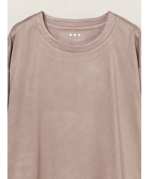 three dots / スリードッツ Tシャツ | Suede jersey long tee | 詳細2