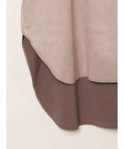 three dots / スリードッツ Tシャツ | Suede jersey long tee | 詳細4