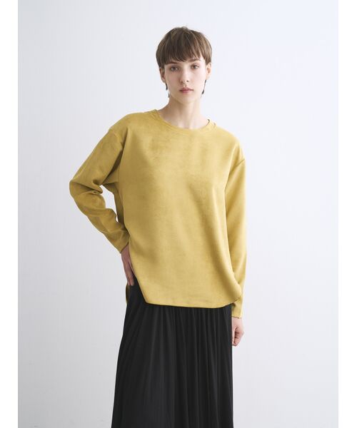 three dots / スリードッツ Tシャツ | Suede jersey long tee | 詳細6