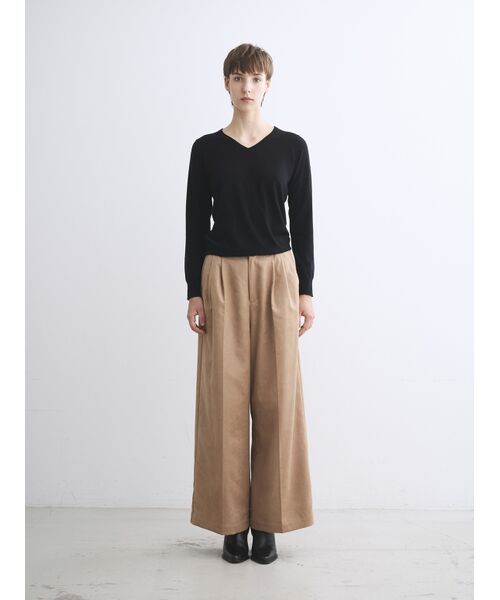 three dots / スリードッツ その他パンツ | Faux suede pants | 詳細9